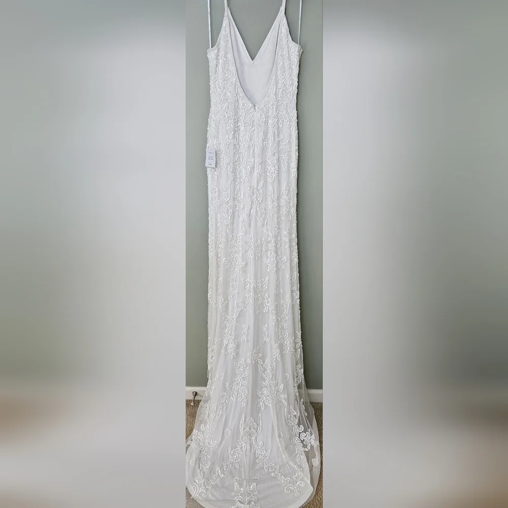 Lulus Everlasting Passion White Sequin Beaded Backless Maxi Wedding Dress - Picture 11 of 16